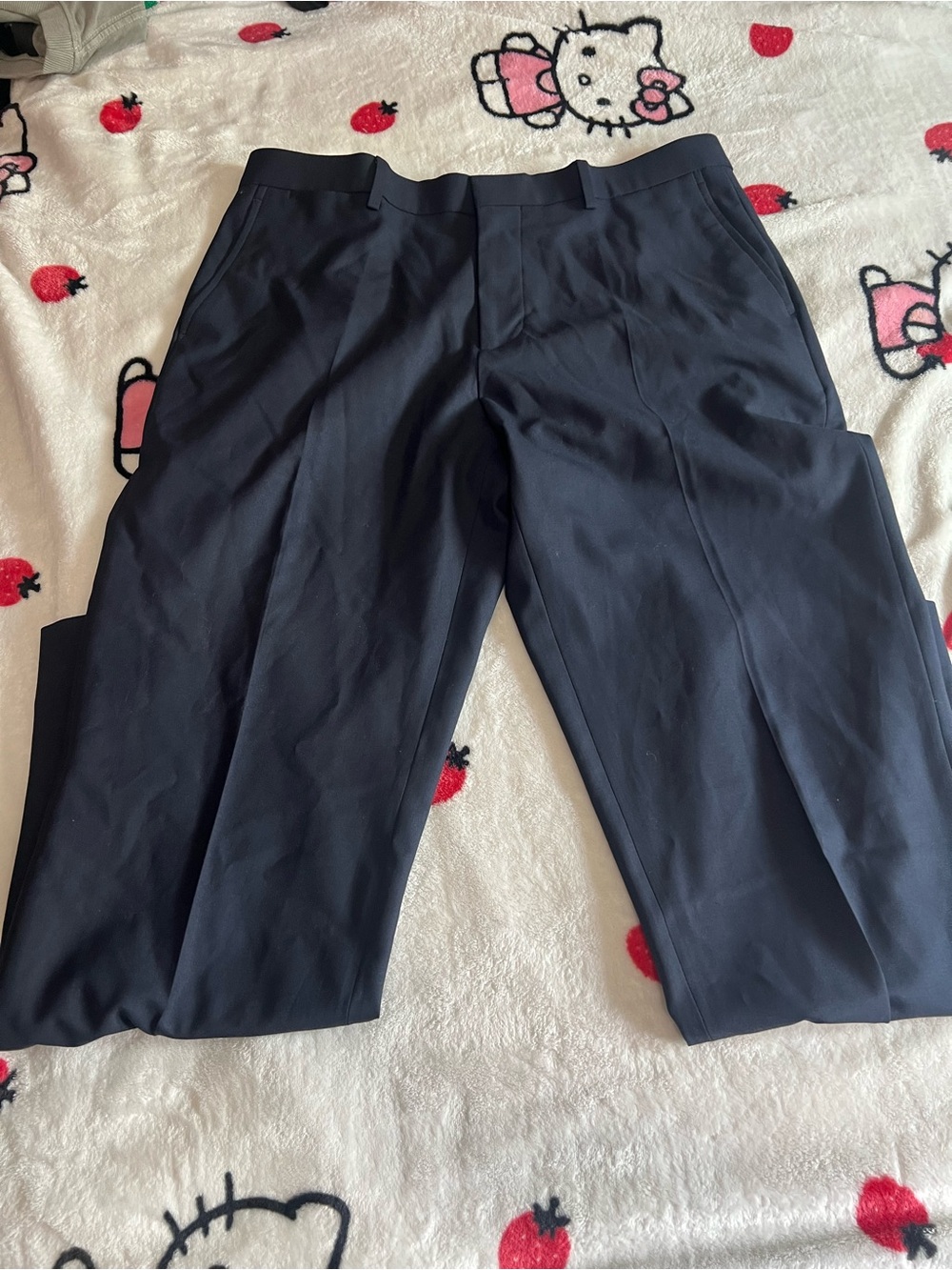 Men's Navy Blue Dress Pants - Classic 33W/30L